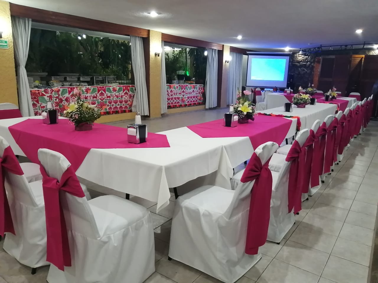 Salón para eventos del Hotel QuintaMar